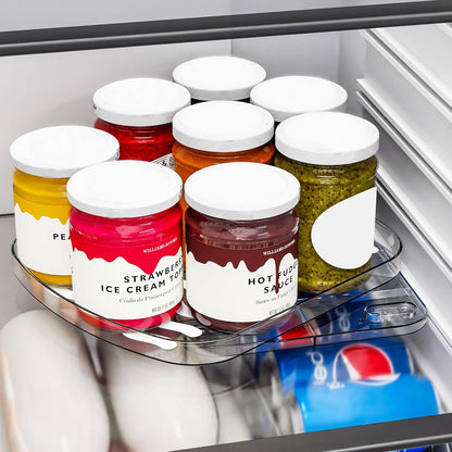 Clear Refrigerator Lazy Susan Turntable,11.9''x10.2'',Square Fridge Turntable Organizer,Large Rotating Fridge Tray for Kitchen,Countertop,Pantry,Cabinet,Jars and Condiment Organizer,Pack of 1