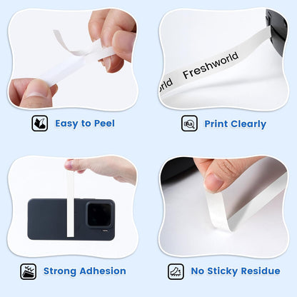 3-Pack Label Maker Tape Compatible with DYMO D1 Label Tape 45013 S0720530 Replace for D1 A45013 Refills, Black on White, 1/2 In x 23Ft, for Dymo LabelManager 160 420P 210D 280 360D PnP 220P 260P 500TS