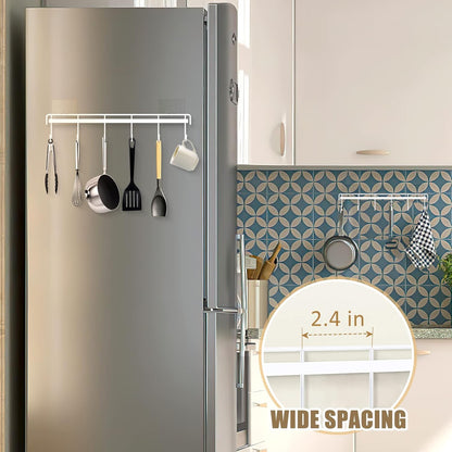 Kitchen Utensil Hanger, Adhesive Utensil Holder, White, 2 Pcs