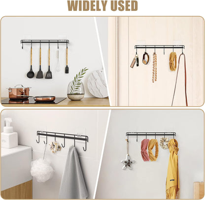 Kitchen Utensil Hanger, Adhesive Utensil Holder, White, 2 Pcs