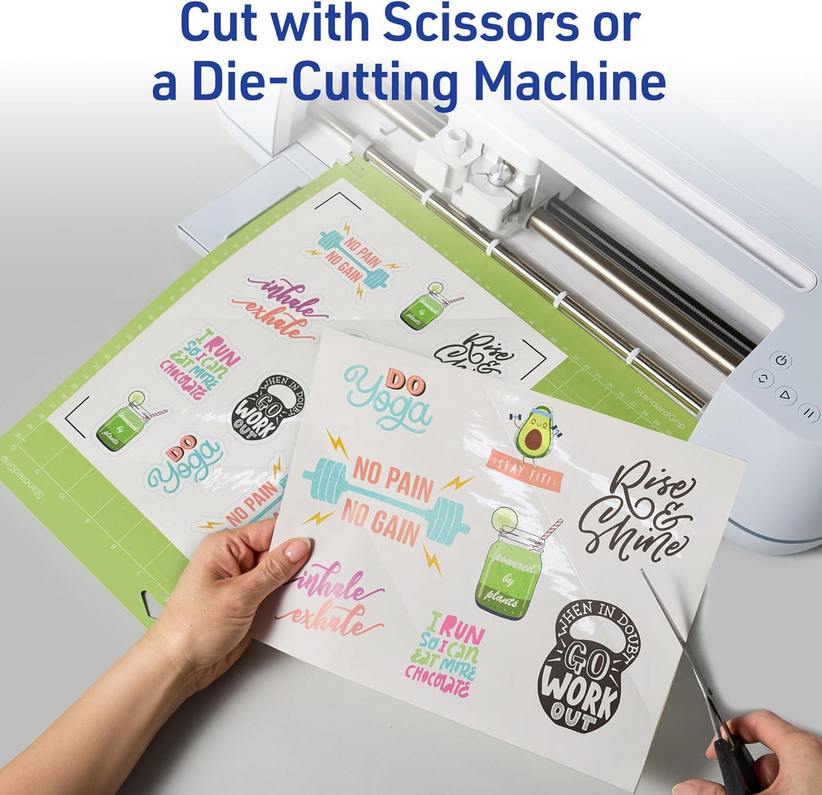 Printable Sticker Paper, 8.5" x 11", Glossy Clear, Permanent Adhesive, Laser/Inkjet Compatible, 7 Full-Size Label Sheets, Great for Product Branding, Cute Stickers, Custom Signs, and More (4397)