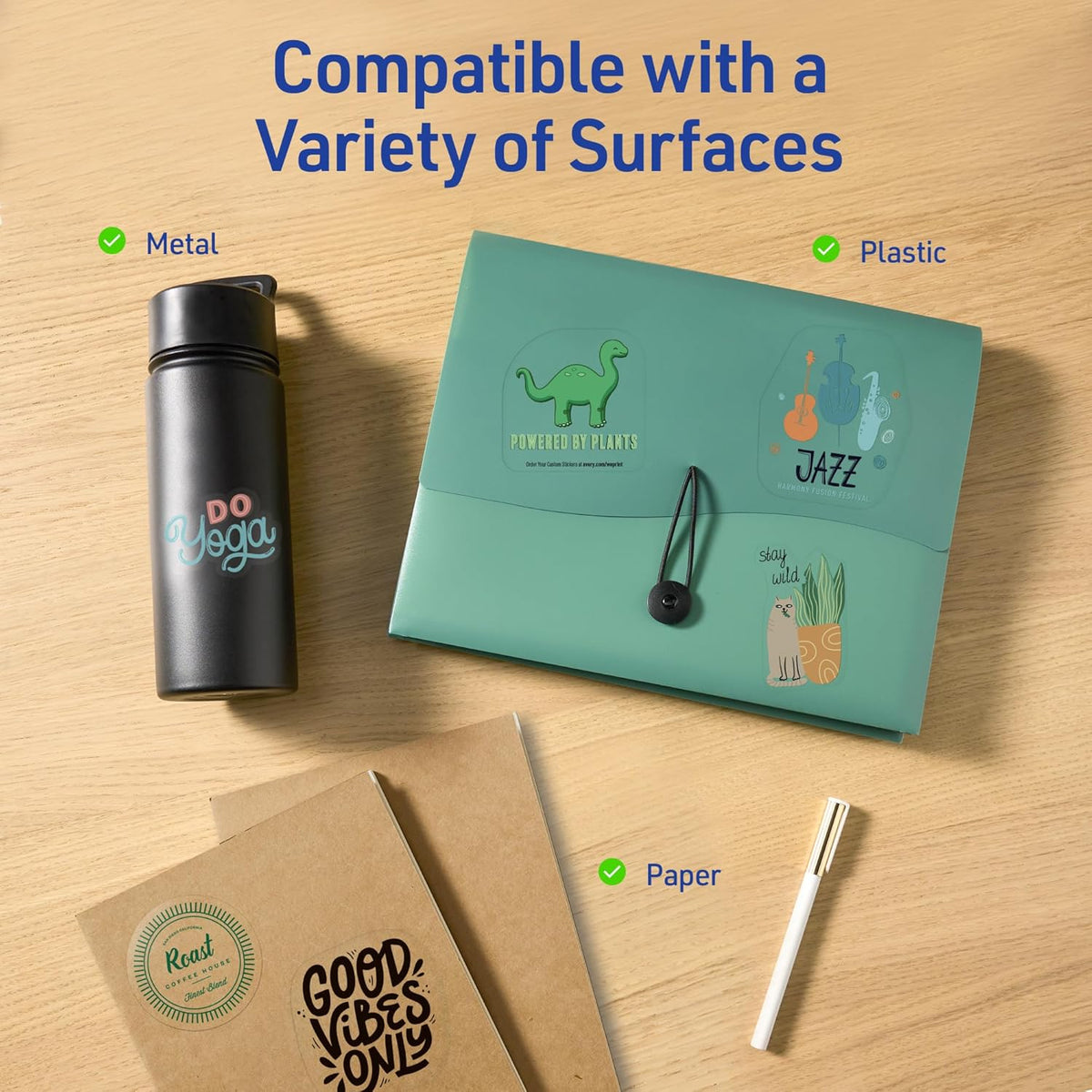 Printable Sticker Paper, 8.5" x 11", Glossy Clear, Permanent Adhesive, Laser/Inkjet Compatible, 7 Full-Size Label Sheets, Great for Product Branding, Cute Stickers, Custom Signs, and More (4397)