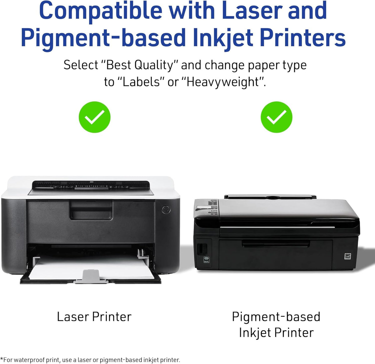 Printable Sticker Paper, 8.5" x 11", Glossy Clear, Permanent Adhesive, Laser/Inkjet Compatible, 7 Full-Size Label Sheets, Great for Product Branding, Cute Stickers, Custom Signs, and More (4397)