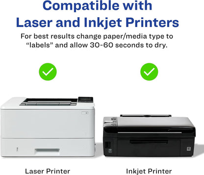 Printable Sticker Paper, 8.5" x 11", Glossy Clear, Permanent Adhesive, Laser/Inkjet Compatible, 7 Full-Size Label Sheets, Great for Product Branding, Cute Stickers, Custom Signs, and More (4397)