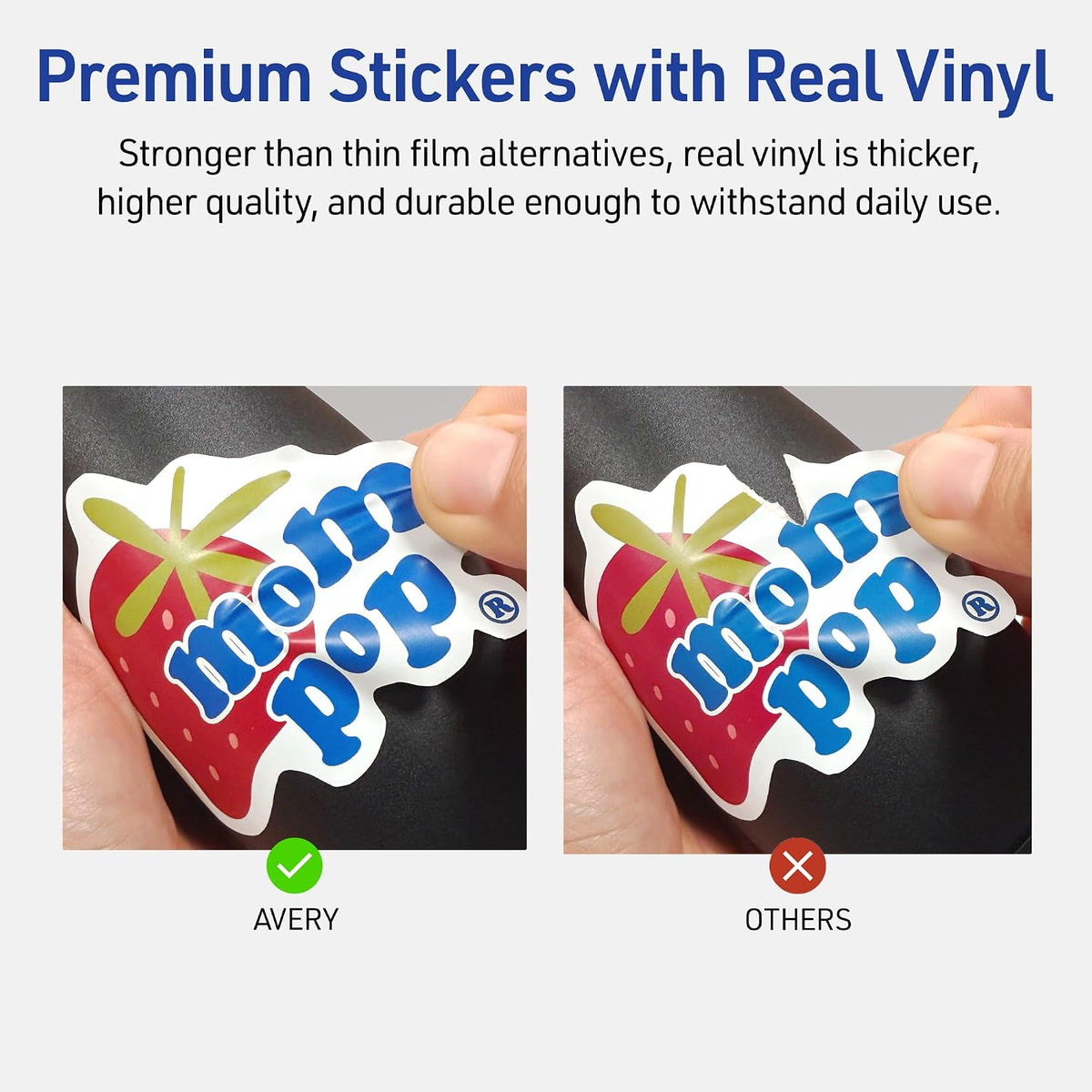 Printable Sticker Paper, 8.5" x 11", Glossy Clear, Permanent Adhesive, Laser/Inkjet Compatible, 7 Full-Size Label Sheets, Great for Product Branding, Cute Stickers, Custom Signs, and More (4397)