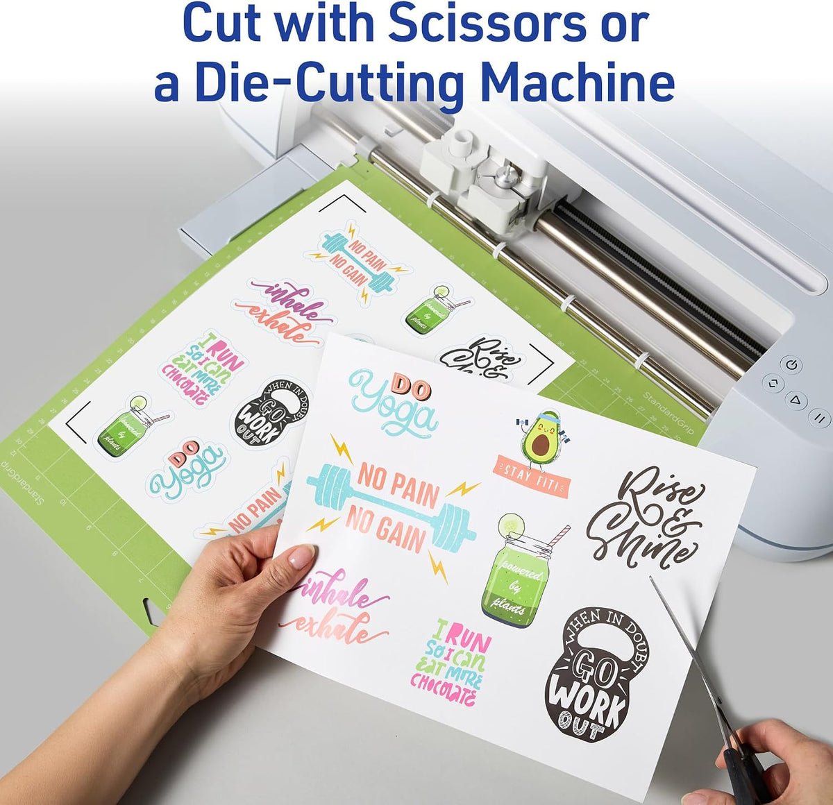 Printable Sticker Paper, 8.5" x 11", Glossy Clear, Permanent Adhesive, Laser/Inkjet Compatible, 7 Full-Size Label Sheets, Great for Product Branding, Cute Stickers, Custom Signs, and More (4397)