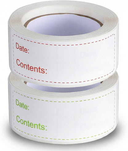 300 Pcs Removable Freezer Labels 1 x 3 Inch Waterproof Food Storage Containers Stickers Refrigerator Paper Date Tape Oil Resistant No-Residue for Kitchen Meal Prep Pantry Organization