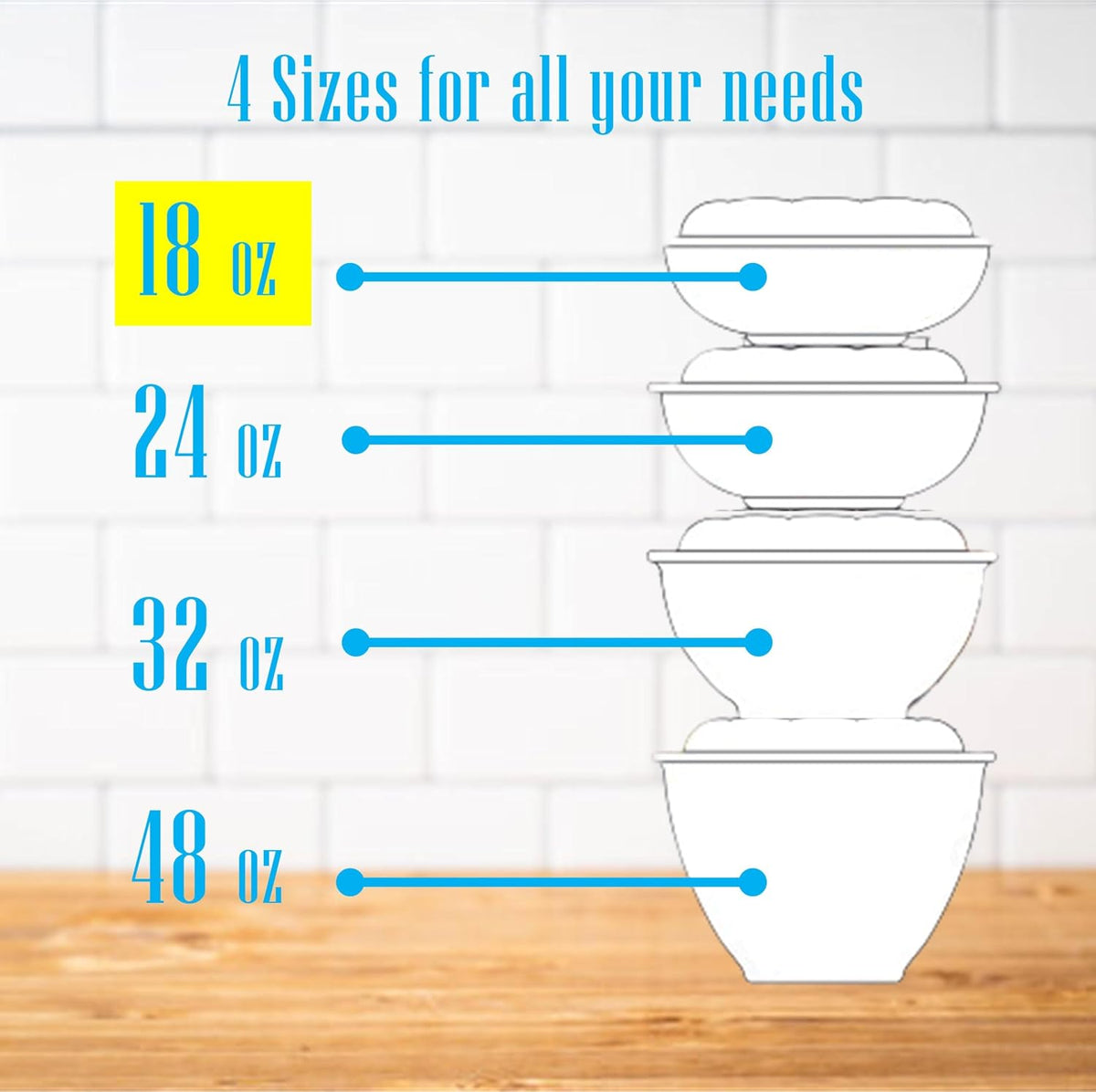 Clear 32 Ounce Plastic Salad Bowls with Snap-On Lids. Pack 50. Airtight Disposable Salad Containers for Lunch, Meal Prep, Parties. Ideal as Disposable Salad Bowls with Lids