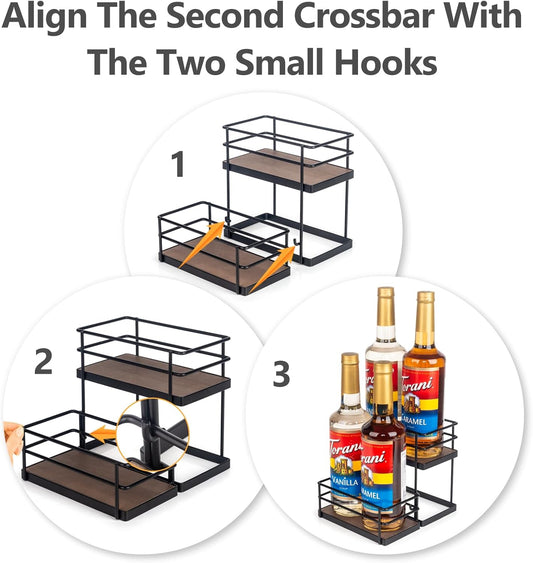 12 Bottle Capacity Coffee Syrup Organizer 3 Tier Coffee Syrup Stand Shelf for Coffee Bar Kitchen Small Wine Rack for Bar Family Storage for Syrup Wine Dressing