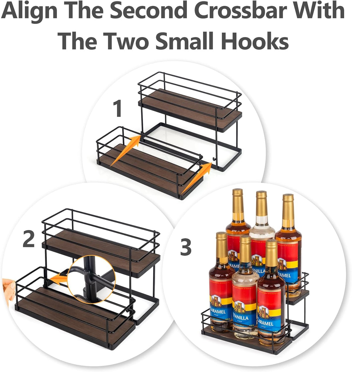 12 Bottle Capacity Coffee Syrup Organizer 3 Tier Coffee Syrup Stand Shelf for Coffee Bar Kitchen Small Wine Rack for Bar Family Storage for Syrup Wine Dressing