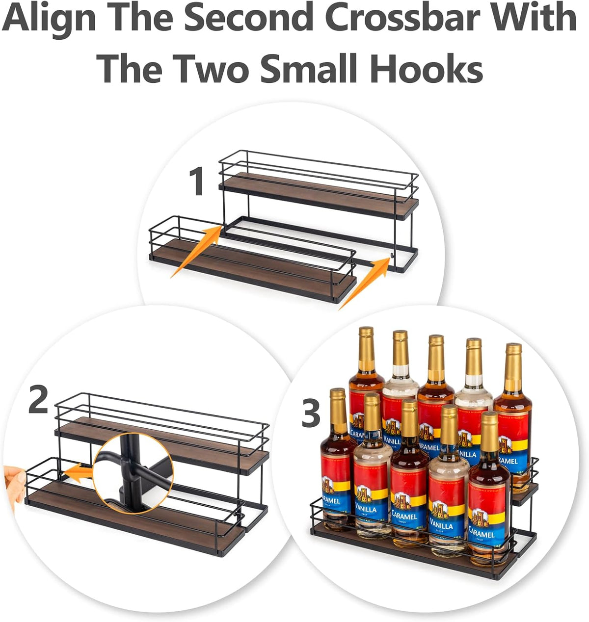 12 Bottle Capacity Coffee Syrup Organizer 3 Tier Coffee Syrup Stand Shelf for Coffee Bar Kitchen Small Wine Rack for Bar Family Storage for Syrup Wine Dressing