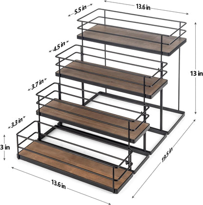 12 Bottle Capacity Coffee Syrup Organizer 3 Tier Coffee Syrup Stand Shelf for Coffee Bar Kitchen Small Wine Rack for Bar Family Storage for Syrup Wine Dressing