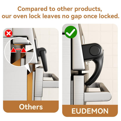 1 Pack Oven Lock,Baby Proofing Oven Door Lock, Child Safety Oven Front Lock, Easy to Install & Use no Tools Need or Drill (Black)