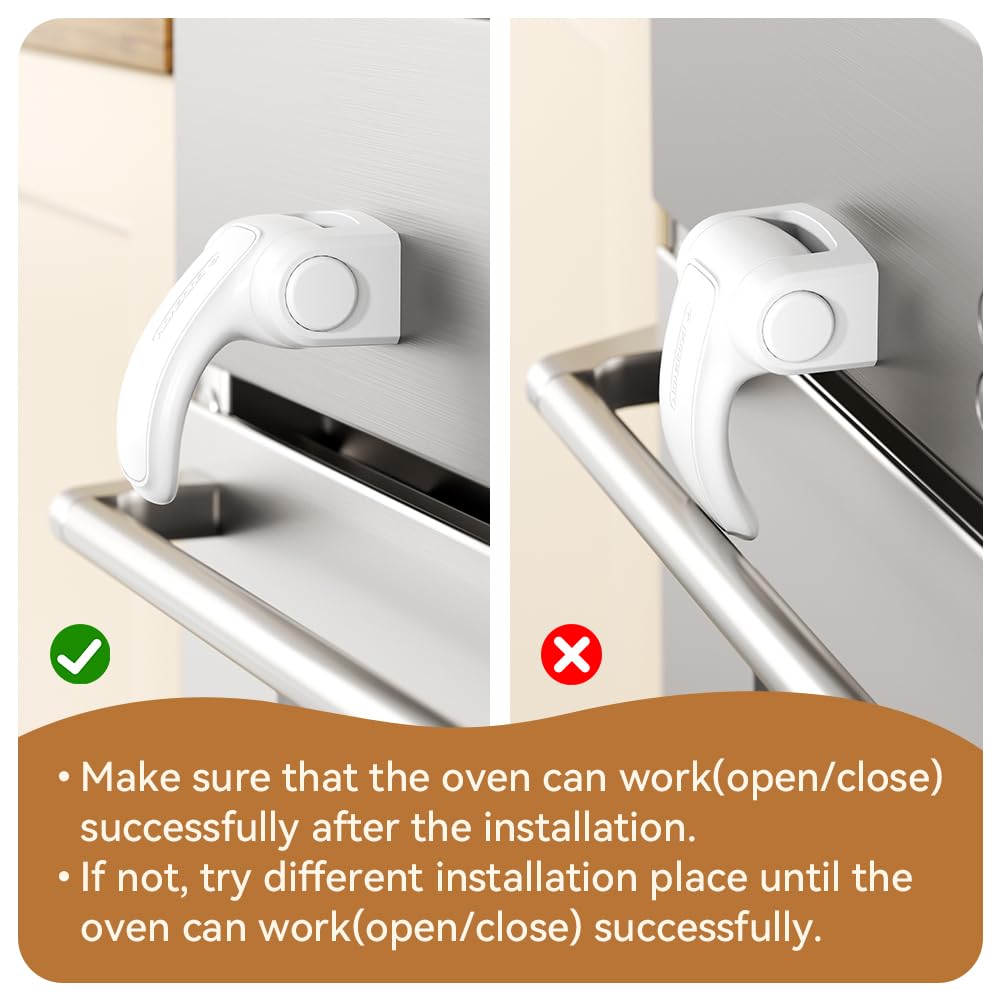 1 Pack Oven Lock,Baby Proofing Oven Door Lock, Child Safety Oven Front Lock, Easy to Install & Use no Tools Need or Drill (Black)