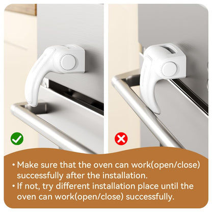 1 Pack Oven Lock,Baby Proofing Oven Door Lock, Child Safety Oven Front Lock, Easy to Install & Use no Tools Need or Drill (Black)