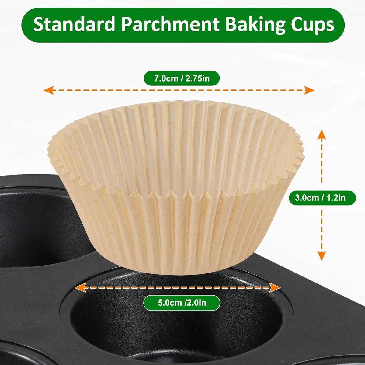 225pcs Parchment Cupcake Liners - Standard Muffin Cups for Baking