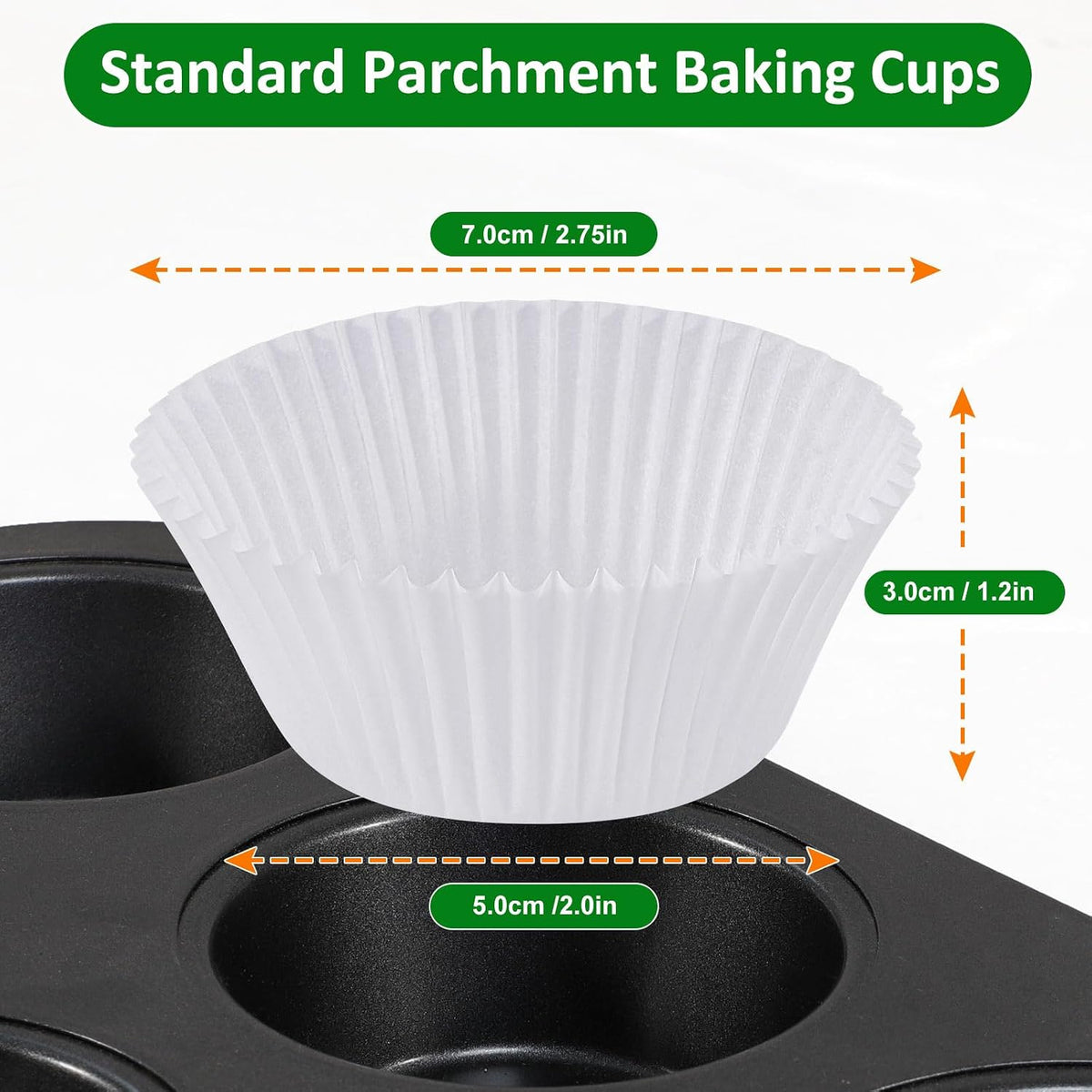 225pcs Parchment Cupcake Liners - Standard Muffin Cups for Baking