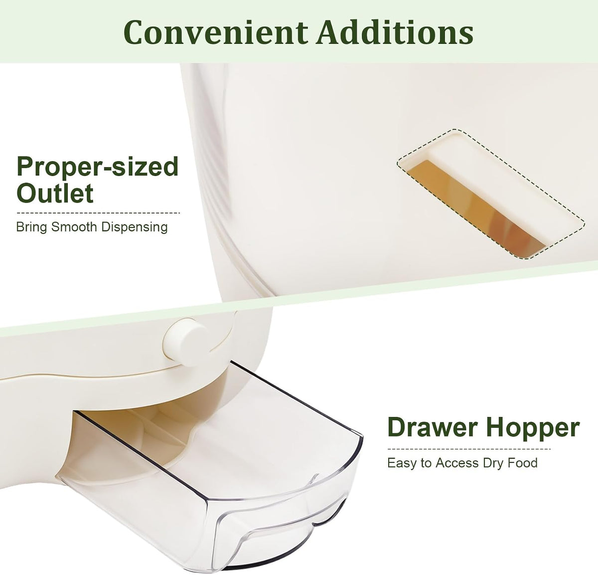 Rotating Grain Storage Bin, 360° rotating food dispenser Storage 6 Grid Grain Storage Container Dispenser Round Grain Dispenser One-Click Output for Small Grains Beans Rice (8kg/17.64lbs)