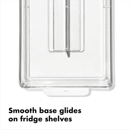 Good Grips Adjustable Fridge Storage Bin - for Condiments, Juice Pouches, Snack Cups and More