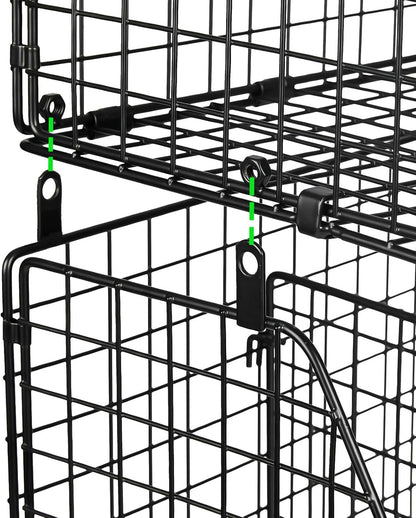 Stacking Can Dispensers 3 Tier with Divider, Large Pantry Can Organizer, Beverage Drink Pop Soda Can Storage Basket, Can Holders for Pantry, Canned Food Rack Wire Bins for Kitchen Cabinet