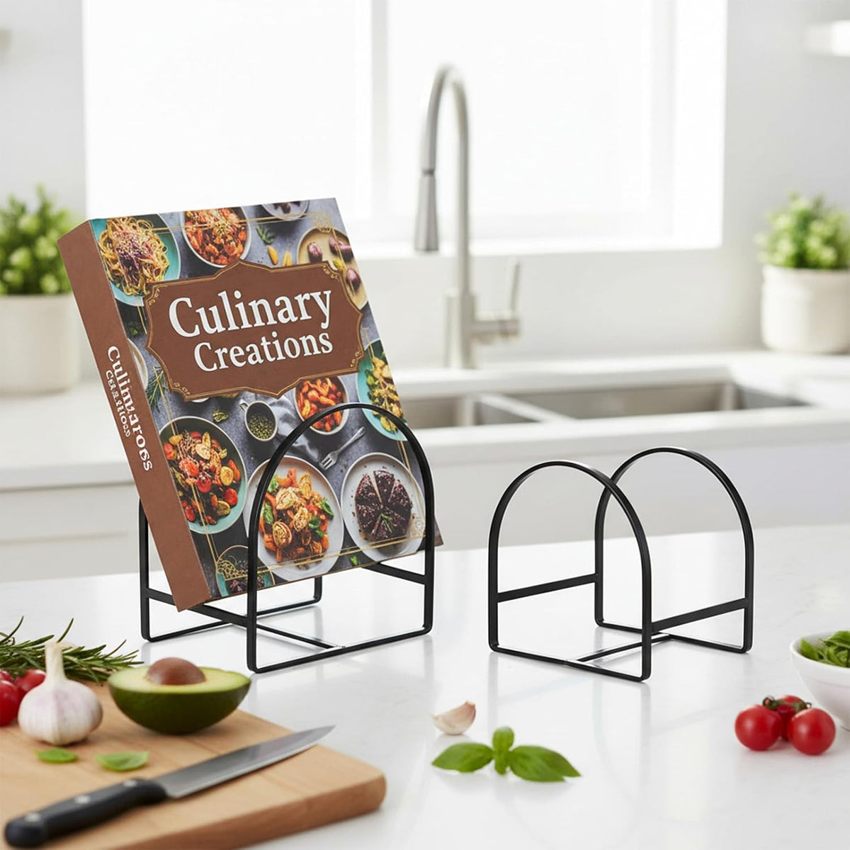 4 Pcs Plate Organizer for Cabinet, Metal Space Saving Plate Organizer