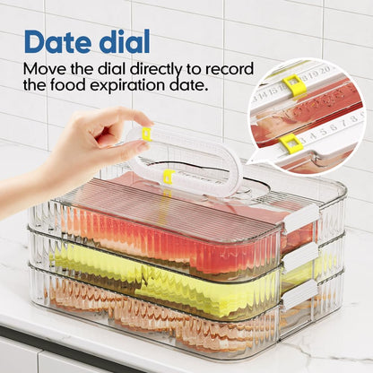 Deli Meat Container for Fridge Organizers and Storage, Lunch Meat Container for Refrigerator Organizing, Deli Containers with Lids, Bacon Cheese Container for Refrigerator