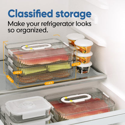 Deli Meat Container for Fridge Organizers and Storage, Lunch Meat Container for Refrigerator Organizing, Deli Containers with Lids, Bacon Cheese Container for Refrigerator