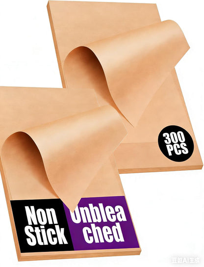 200 PCS Unbleached Parchment Paper Sheets for Baking 12x16 Inches, Non-Stick and Non-Toxic Pre-cut Parchment Sheets for Oven, Cooking, Grilling, Air Fryer and Steaming - Fit for Half Sheet Pans