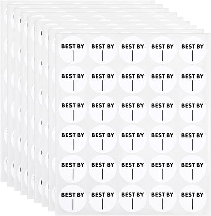 450 PCS Expiration Date Food Stickers, 1 Inch Food Date Labels Stickers Circle Dot Small Blank Space Dates Labels for Eatables Containers Storage Freezer Restaurant Foodsaver Prep