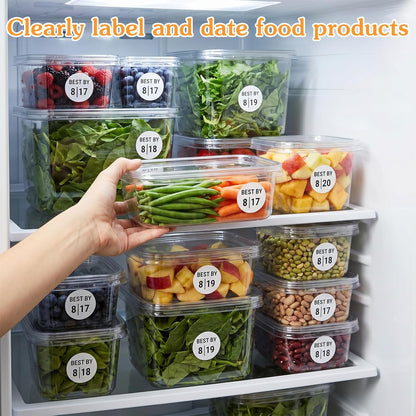 450 PCS Expiration Date Food Stickers, 1 Inch Food Date Labels Stickers Circle Dot Small Blank Space Dates Labels for Eatables Containers Storage Freezer Restaurant Foodsaver Prep