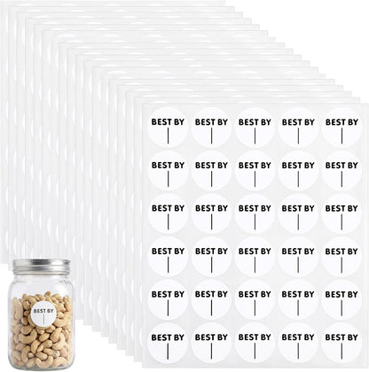 450 PCS Expiration Date Food Stickers, 1 Inch Food Date Labels Stickers Circle Dot Small Blank Space Dates Labels for Eatables Containers Storage Freezer Restaurant Foodsaver Prep
