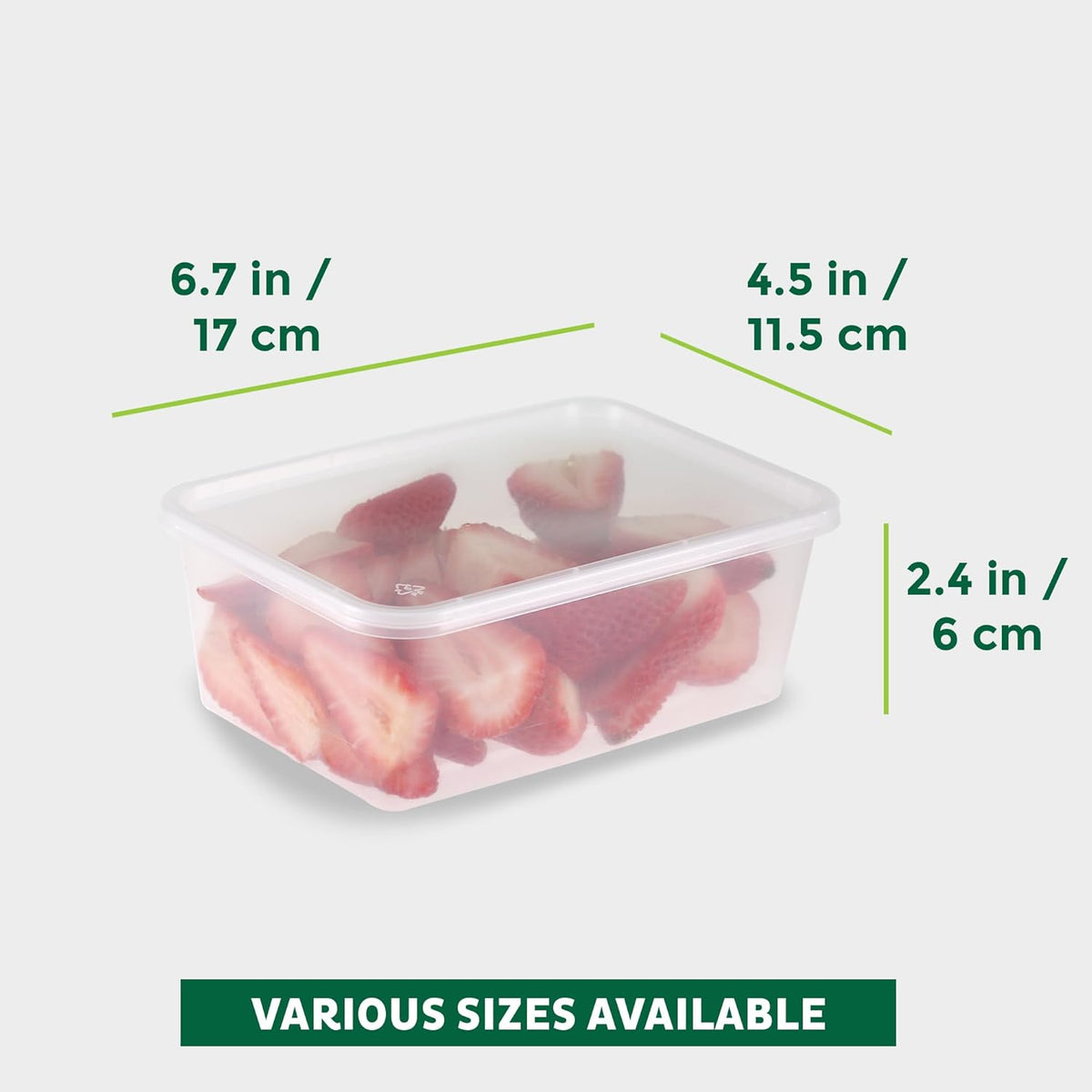 Food Storage Containers 8 oz Plastic Deli Containers with Lids, Slime, Soup, Meal Prep Containers | BPA Free | Stackable | Leakproof | Microwave/Dishwasher/Freezer Safe