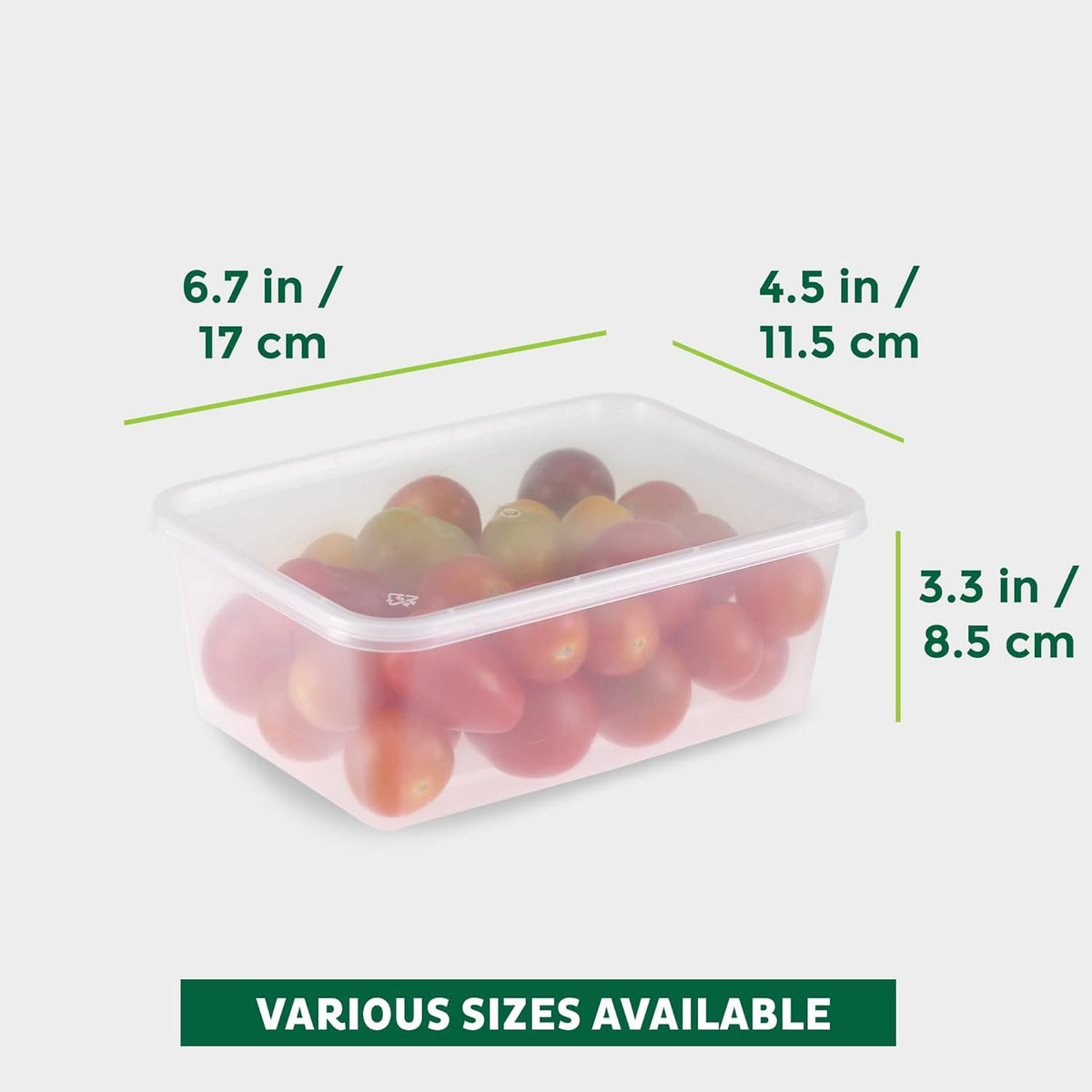 Food Storage Containers 8 oz Plastic Deli Containers with Lids, Slime, Soup, Meal Prep Containers | BPA Free | Stackable | Leakproof | Microwave/Dishwasher/Freezer Safe