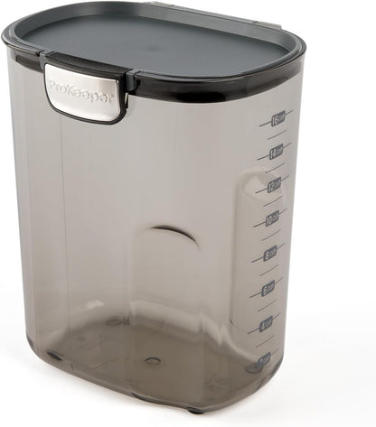 ProKeeper+ Clear Plastic Airtight Food Baker's Kitchen Storage Organization Container Canister Set with Magnetic Accessories (Flour 4-Quart)