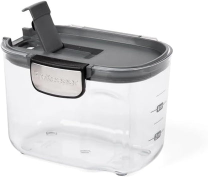 ProKeeper+ Clear Plastic Airtight Food Baker's Kitchen Storage Organization Container Canister Set with Magnetic Accessories (Flour 4-Quart)