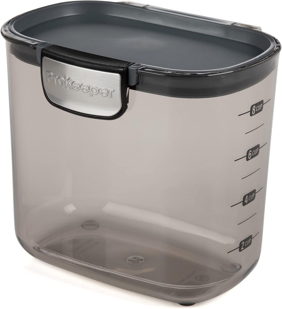 ProKeeper+ Clear Plastic Airtight Food Baker's Kitchen Storage Organization Container Canister Set with Magnetic Accessories (Flour 4-Quart)