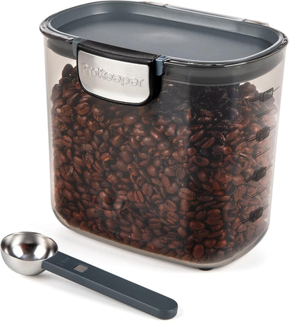 ProKeeper+ Clear Plastic Airtight Food Baker's Kitchen Storage Organization Container Canister Set with Magnetic Accessories (Flour 4-Quart)