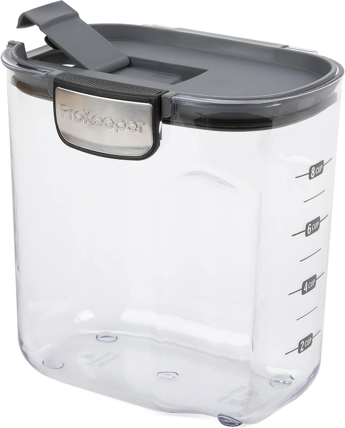 ProKeeper+ Clear Plastic Airtight Food Baker's Kitchen Storage Organization Container Canister Set with Magnetic Accessories (Flour 4-Quart)
