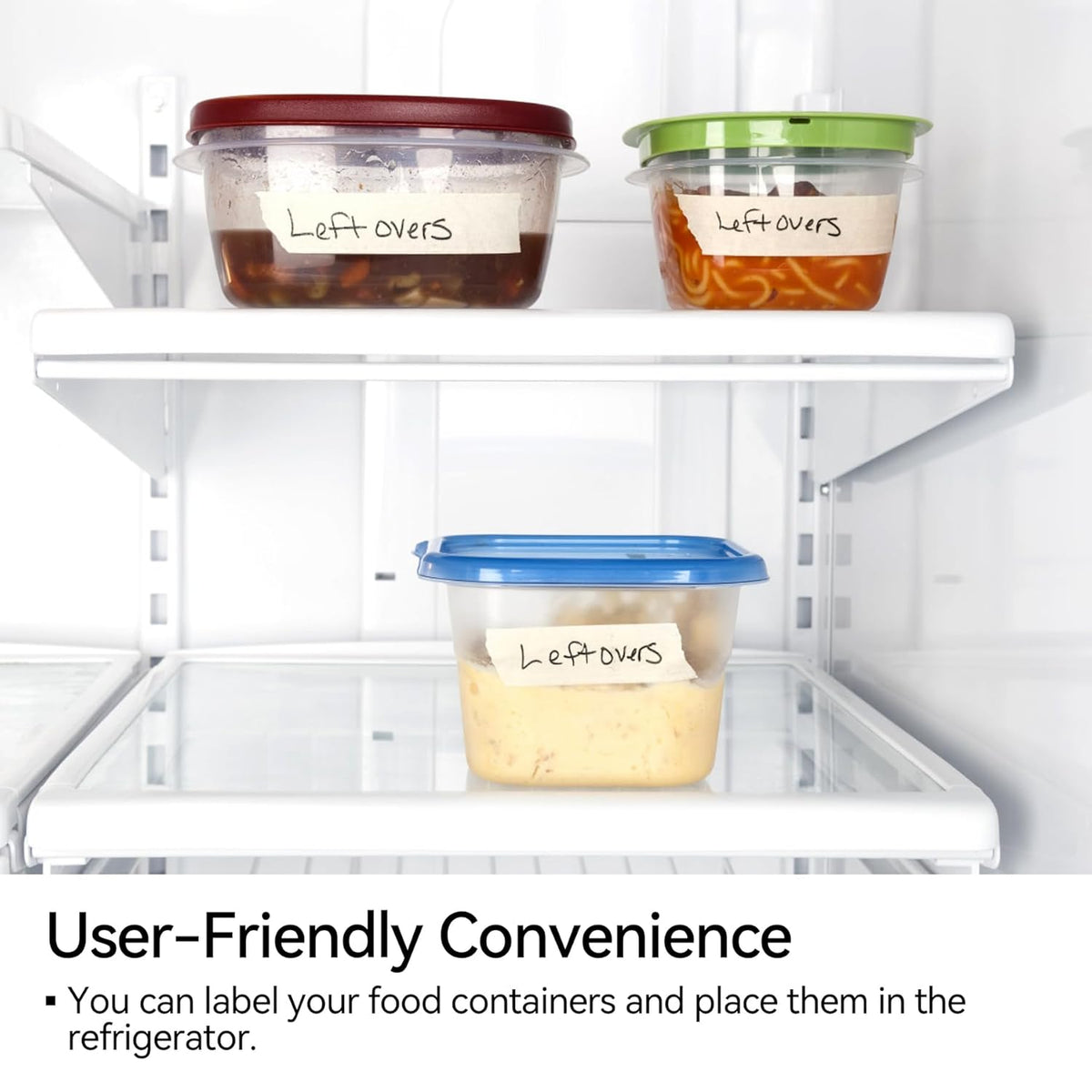 164 Yards Freezer Tape, Writable Surface, Low Temperature Resistance, Easy Tear and Residue-Free Removal, Ideal for Food Containers and Refrigerators, Includes 3 Rolls, Each 0.79 Inch by 54.68 Yards