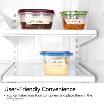 164 Yards Freezer Tape, Writable Surface, Low Temperature Resistance, Easy Tear and Residue-Free Removal, Ideal for Food Containers and Refrigerators, Includes 3 Rolls, Each 0.79 Inch by 54.68 Yards