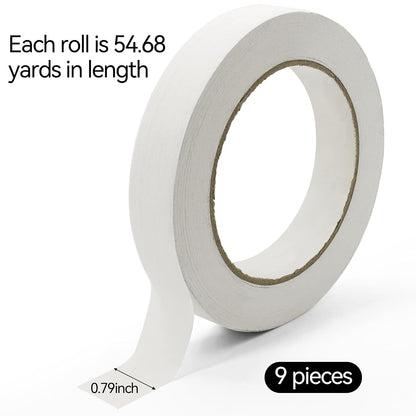 164 Yards Freezer Tape, Writable Surface, Low Temperature Resistance, Easy Tear and Residue-Free Removal, Ideal for Food Containers and Refrigerators, Includes 3 Rolls, Each 0.79 Inch by 54.68 Yards