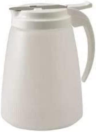 PSUD-32, 32-Ounce Plastic Syrup Dispenser with Plastic Lid and Stainless Steel Slide Cover