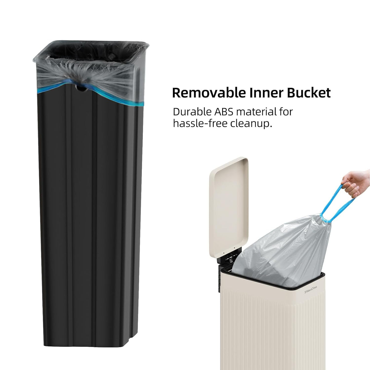 8 gallon/30L Slim Stainless Steel Garbage Can with Soft Close lid for Small Spaces，Pedal Fingerprint Proof Trash Bin with Removable Inner Bucket for Kitchen
