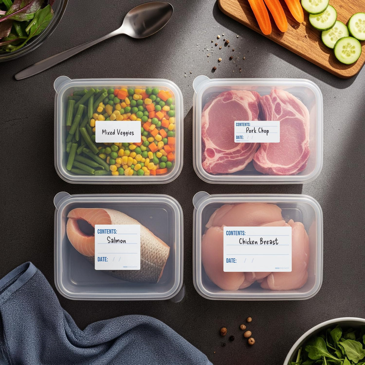 Freezer Labels 1x2 in 200/Roll, Dissolvable Fill in Canning Jar Stickers | Preprinted write on lines, use pen or marker, containers, bottles, food storage, meal prep, pantry, peels clean, no residue