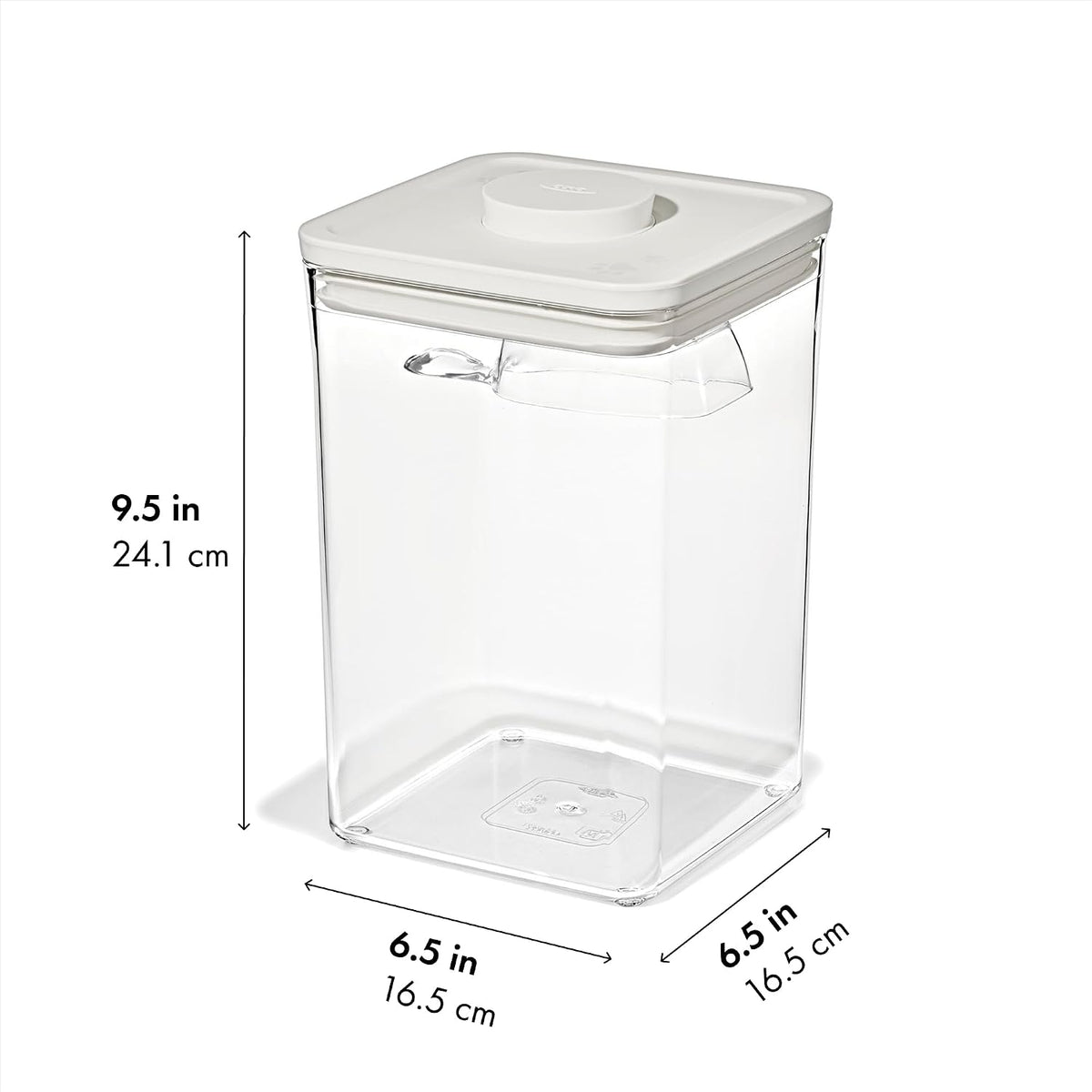 Good Grips Pet POP Container – 6.0 Qt/5.7 L with Half Scoop, Ideal for up to 6.5lbs of Dog Food or 4.5lbs of Cat Food, Airtight Dog and Cat Food Storage Container, BPA Free, Clear