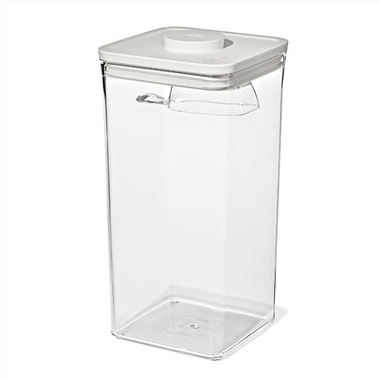 Good Grips Pet POP Container – 6.0 Qt/5.7 L with Half Scoop, Ideal for up to 6.5lbs of Dog Food or 4.5lbs of Cat Food, Airtight Dog and Cat Food Storage Container, BPA Free, Clear