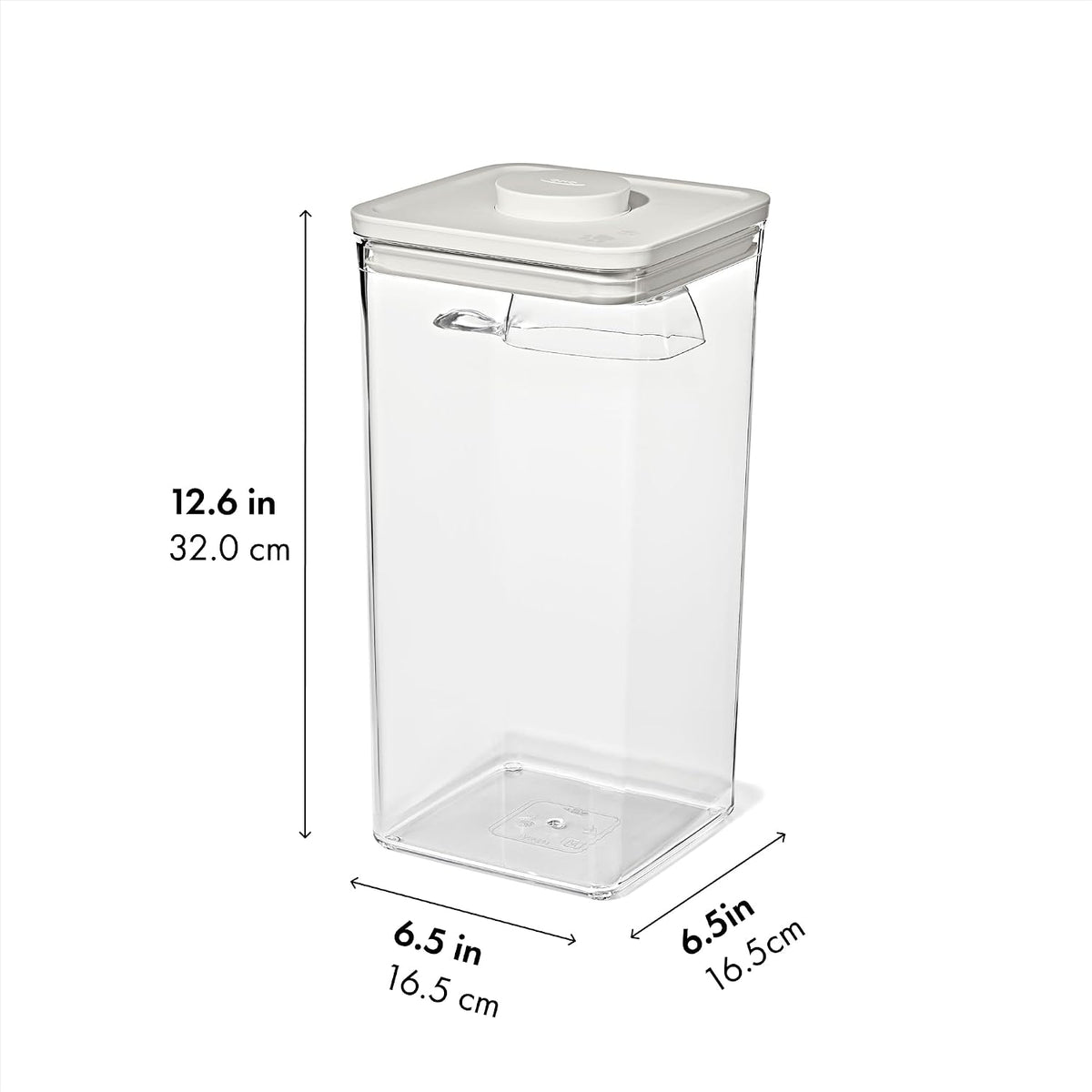 Good Grips Pet POP Container – 6.0 Qt/5.7 L with Half Scoop, Ideal for up to 6.5lbs of Dog Food or 4.5lbs of Cat Food, Airtight Dog and Cat Food Storage Container, BPA Free, Clear