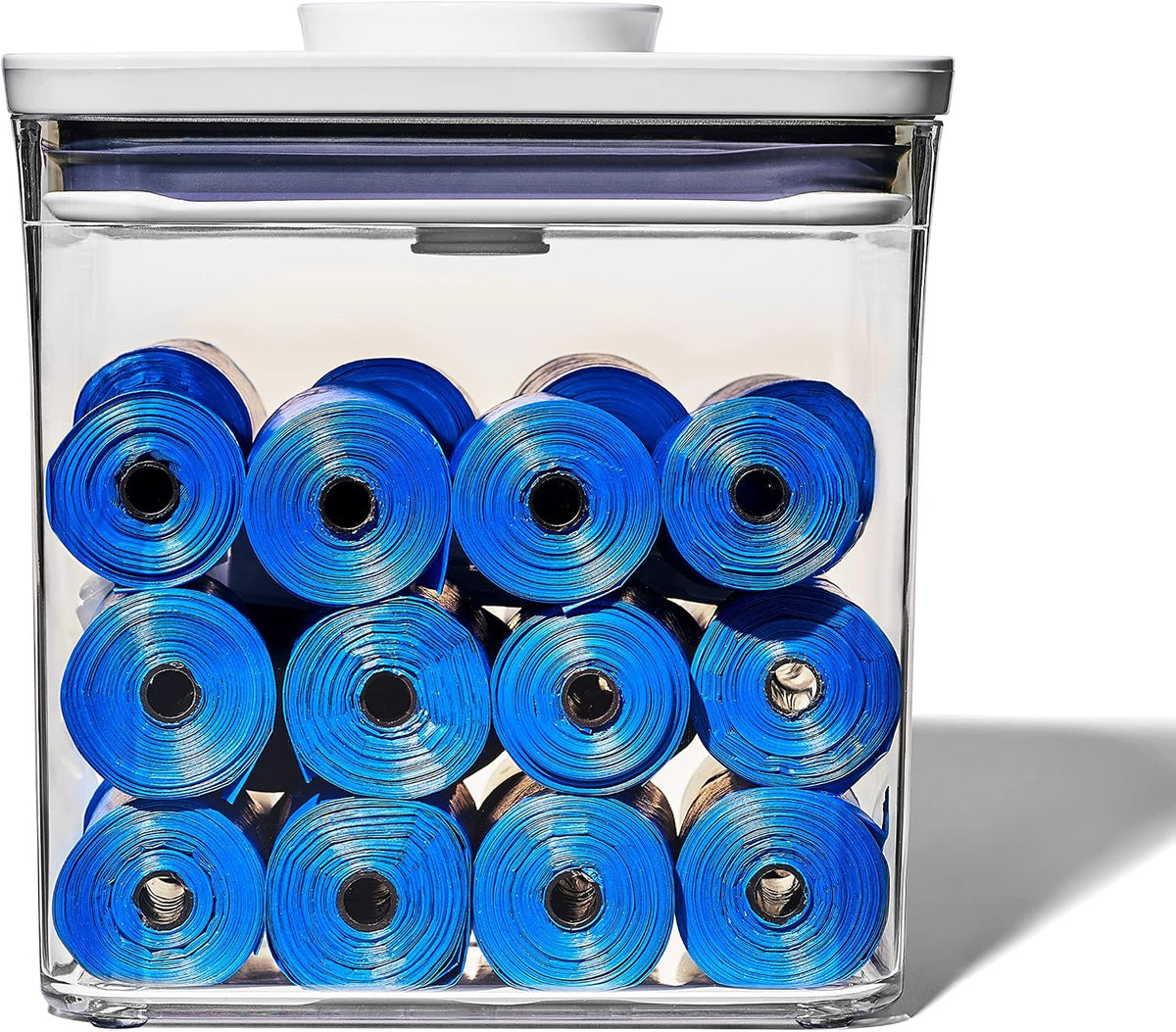 Good Grips Pet POP Container – 6.0 Qt/5.7 L with Half Scoop, Ideal for up to 6.5lbs of Dog Food or 4.5lbs of Cat Food, Airtight Dog and Cat Food Storage Container, BPA Free, Clear