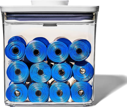 Good Grips Pet POP Container – 6.0 Qt/5.7 L with Half Scoop, Ideal for up to 6.5lbs of Dog Food or 4.5lbs of Cat Food, Airtight Dog and Cat Food Storage Container, BPA Free, Clear