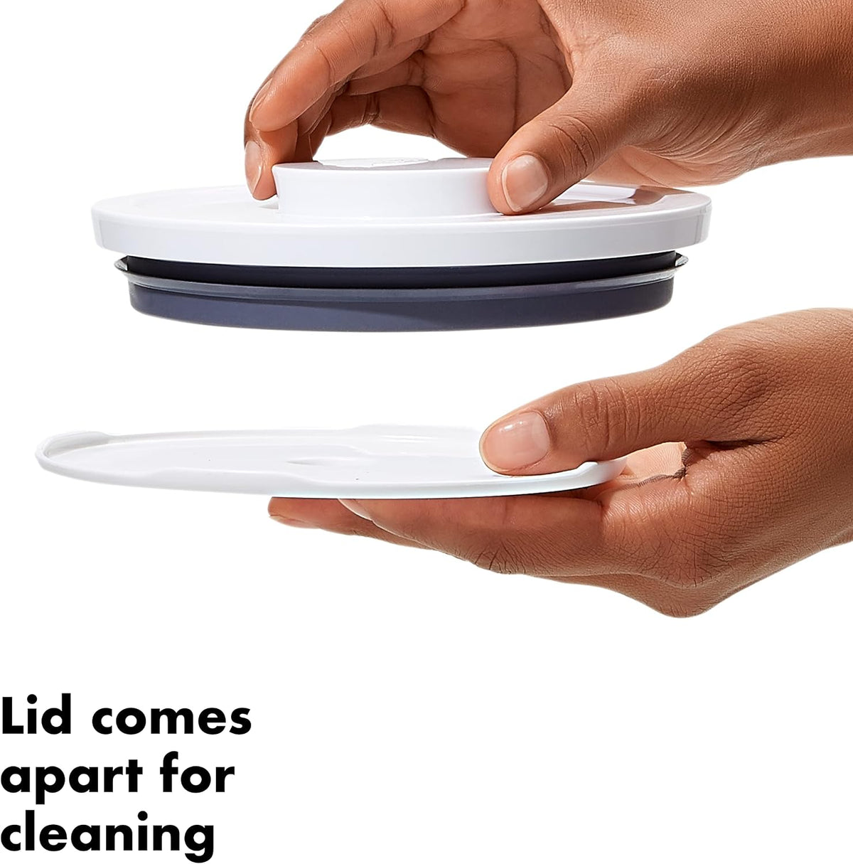 Good Grips Pet POP Container – 6.0 Qt/5.7 L with Half Scoop, Ideal for up to 6.5lbs of Dog Food or 4.5lbs of Cat Food, Airtight Dog and Cat Food Storage Container, BPA Free, Clear